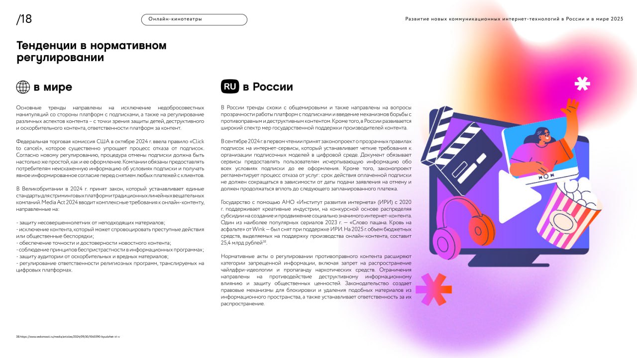 Развитие новых коммуникационных интернет-технологий: видеохостинги и онлайн-кинотеатры от Ростелеком и ИРИ
Основные тенденции:
🔣 Рост интереса к отечественному контенту: После ограничений работы YouTu... | Сетка — социальная сеть от hh.ru