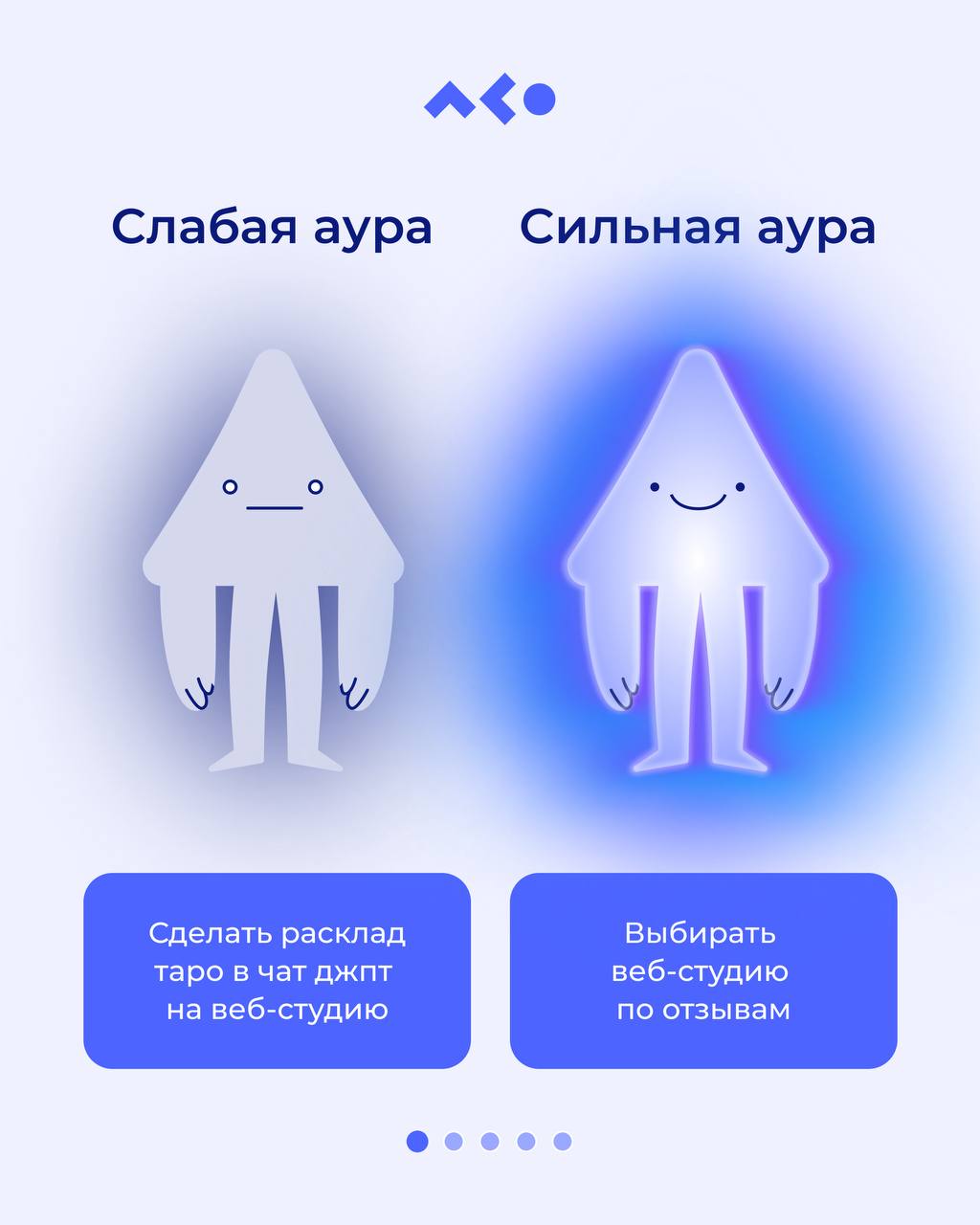 А какая аура у вас?
Говорят, клиенты с сильной аурой четко формулируют задачи, уверенно идут к цели и доверяют отзывам в интернете! Те, у кого аура послабее, теряются в сомнениях, бесконечных правках ... | Сетка — социальная сеть от hh.ru