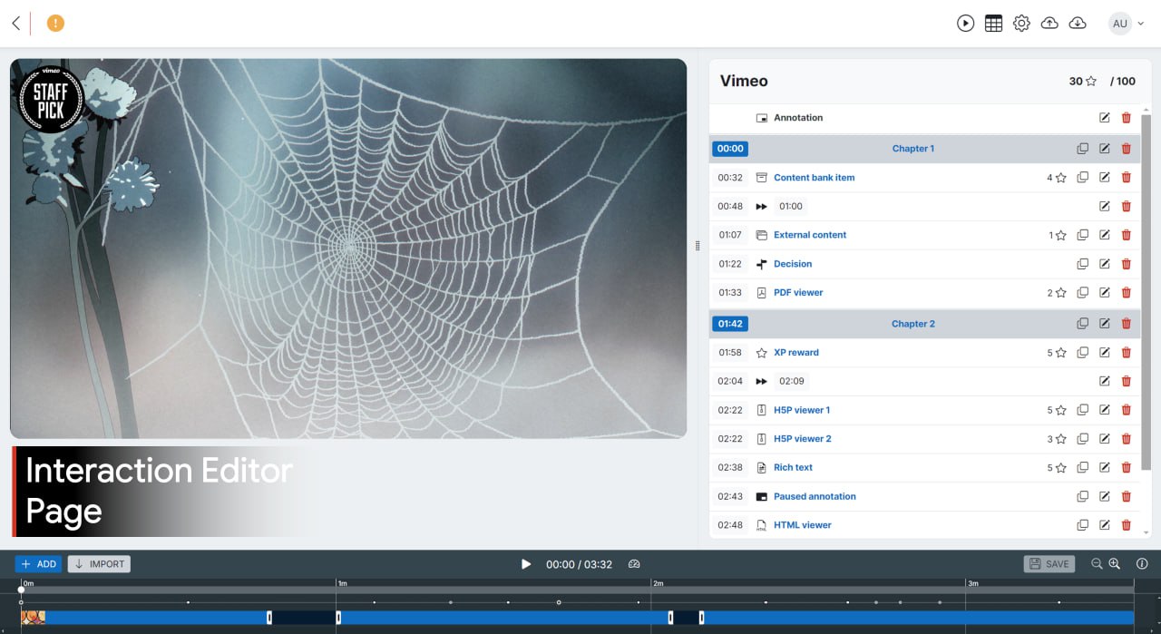 Плагин Interactive Video для Moodle
Что это?
Модуль, который добавляет в Moodle возможность создавать видео с вопросами и интерактивными элементами | Сетка — социальная сеть от hh.ru