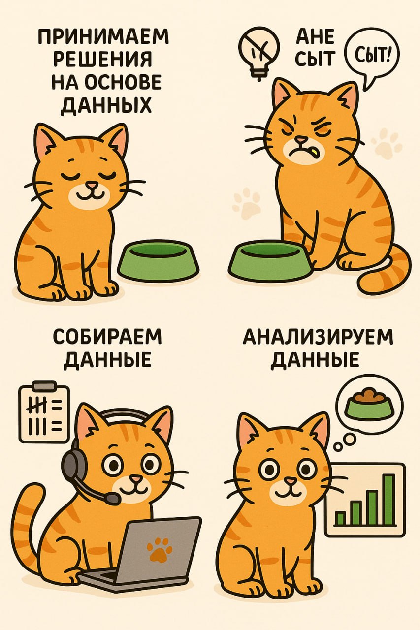 🎯 Data-driven
Всем успешной доставки!
Часто в постах я упоминаю data-driven подход, давайте разберём, что это за зверь, зачем он нужен и как его применять на практике | Сетка — социальная сеть от hh.ru