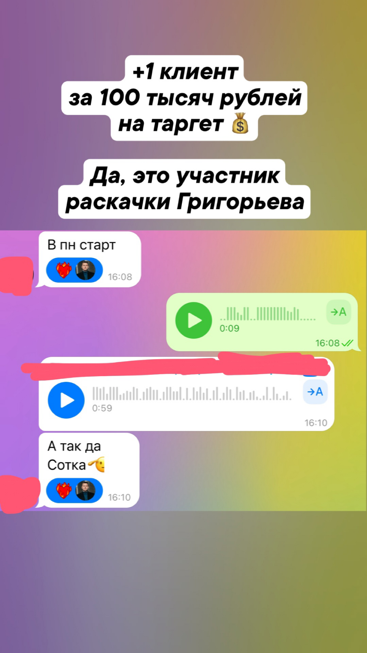 Раскачка Григорьева это формат где ты создаёшь контент-маркетинг без хайпа и у тебя покупают услуги за чеки от 30 тысяч до 2.5 млн рублей (проверено на практике) | Сетка — социальная сеть от hh.ru