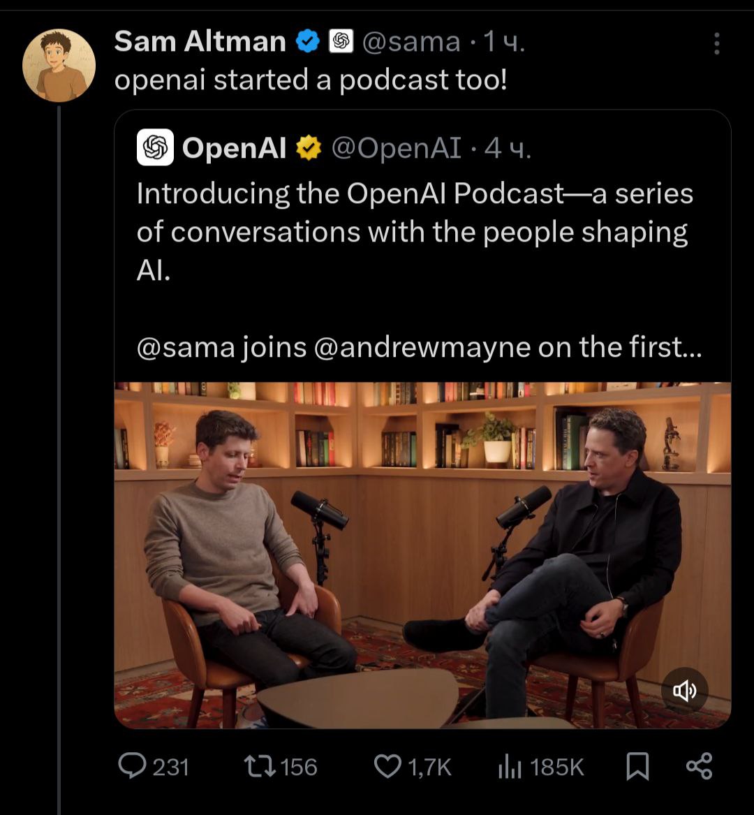 🎙️ OpenAI запускает генерацию подкастов!
🔥 OpenAI официально врывается в аудиосферу! Вслед за пионерами ИИ-подкастов компания представила инструмент, который превращает сложные аналитические отчёты Ch... | Сетка — социальная сеть от hh.ru