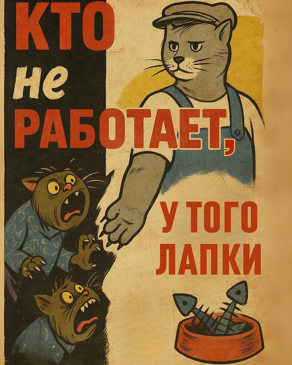 в соцсетях превратили советские плакаты в кошачьи
милота, правда? | Сетка — социальная сеть от hh.ru
