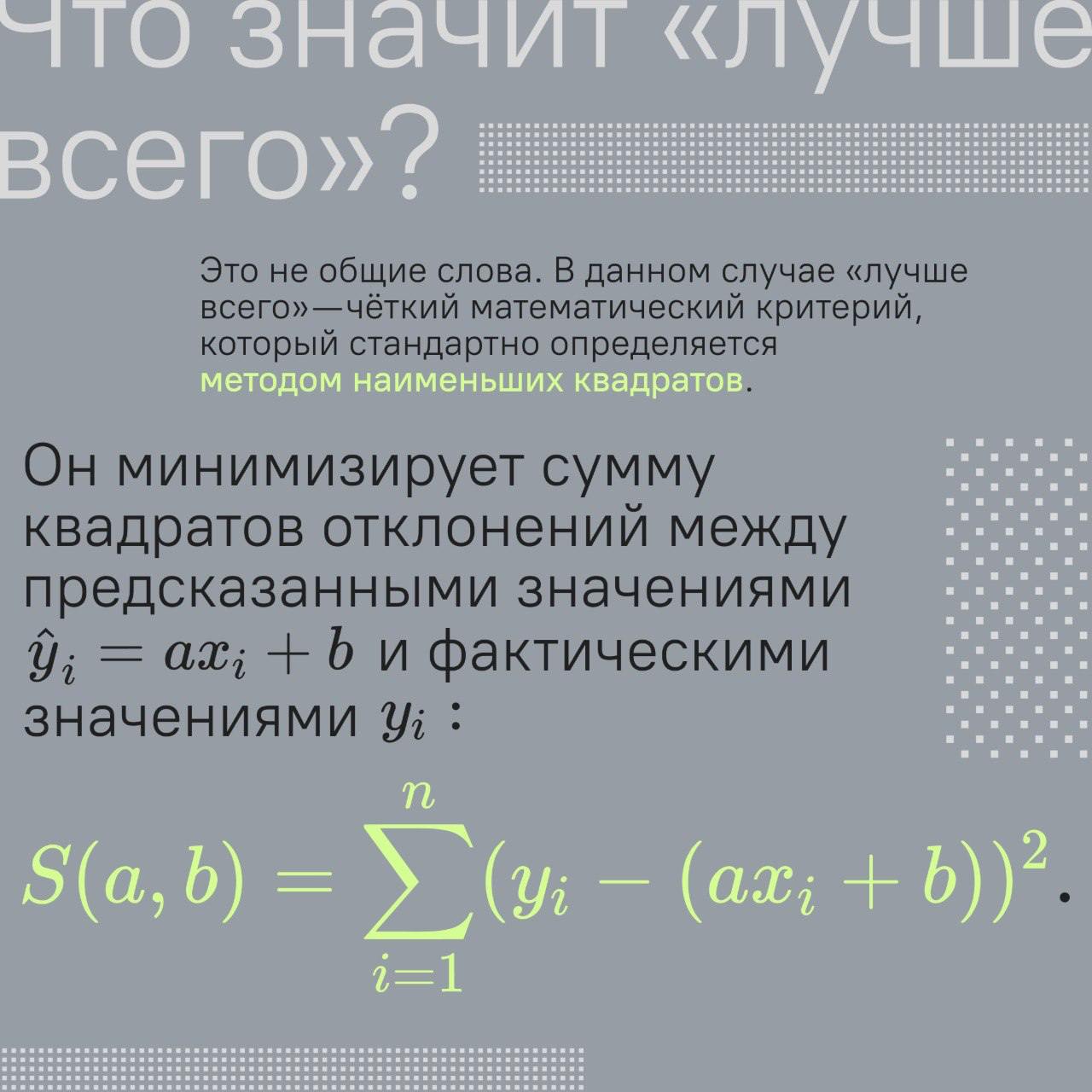 Как найти прямую в шуме?
На канале много новичков, и немало из вас только начинает свой путь в ML/аналитике. Поэтому иногда буду выкладывать вечную базу: ее важно знать и не лишним будет повторить | Сетка — социальная сеть от hh.ru
