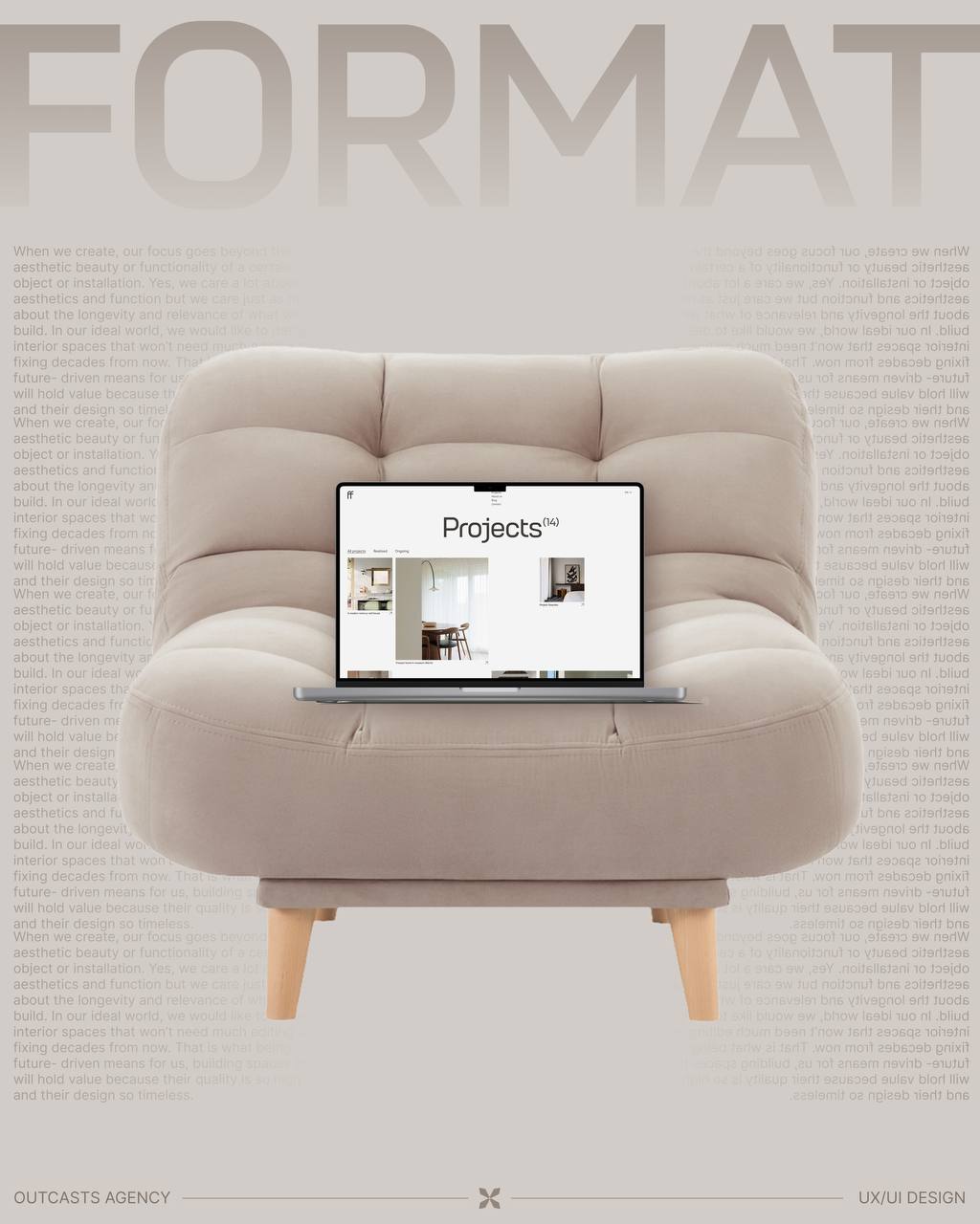Format | Дизайн корпоративного сайта
Проект для Format Furniture — это разработка корпоративного сайта для студии, специализирующейся на дизайне интерьеров | Сетка — социальная сеть от hh.ru
