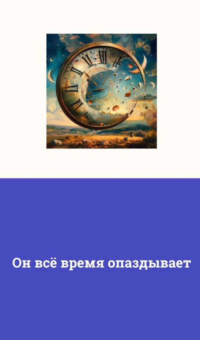 🕒 Опоздания: игра, в которой проигрывают оба
История из практики: 
Клиентка жалуется: “Он постоянно опаздывает! Я готова заранее, а он только собирается | Сетка — социальная сеть от hh.ru