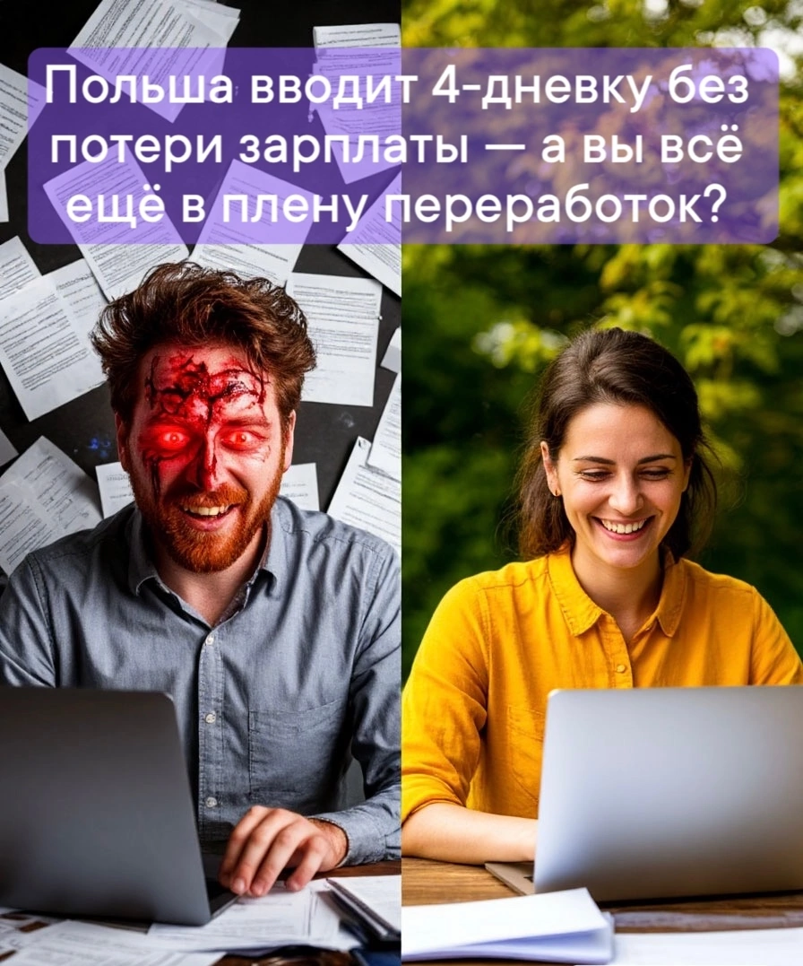 Польша вводит 4-дневку без потери зарплаты. | Сетка — социальная сеть от hh.ru