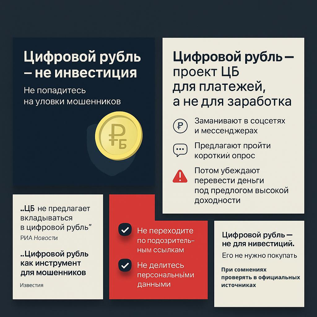 Цифровой рубль — не инвестиция. Не попадитесь на обман! | Сетка — социальная сеть от hh.ru