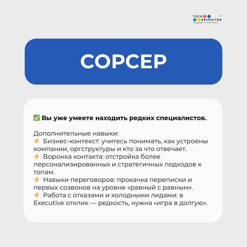 Кому реально перейти в экзекьютив-серч и в чем для этого нужно «поднатаскаться» 👆🏼
Кстати, сегодня на канале «Дело в HR | Про людей и бизнес» будем как раз обсуждать харды и софты хэдхантера, а также ... | Сетка — социальная сеть от hh.ru