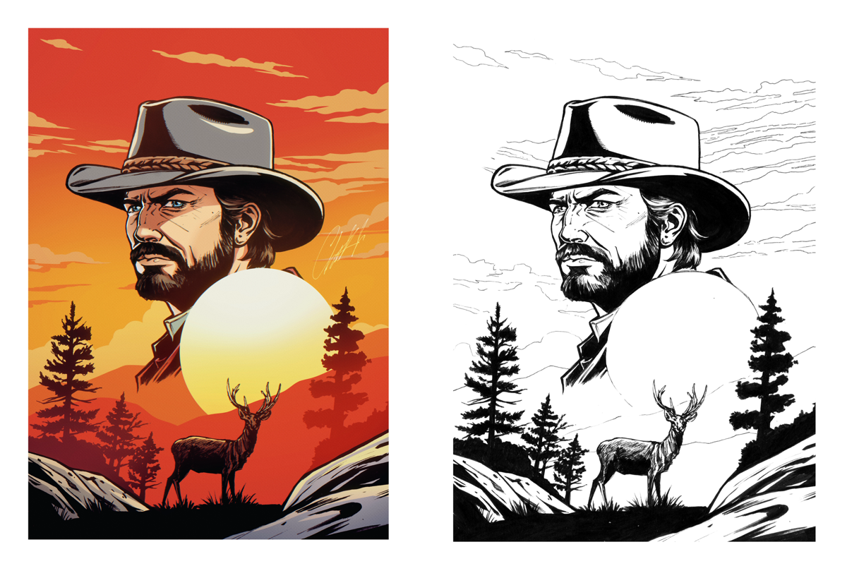 Иллюстрация к игре Red dead redemption 2 | Сетка — социальная сеть от hh.ru