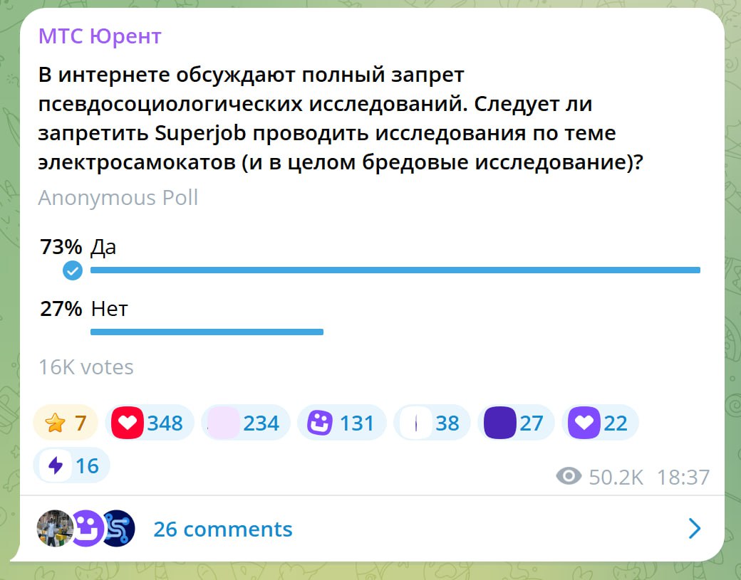 С любопытством наблюдаю за тем, как сервисы кикшеринга объединяются для «борьбы с общим врагом»: им, не поверите, оказался портал для поиска работы Superjob | Сетка — социальная сеть от hh.ru