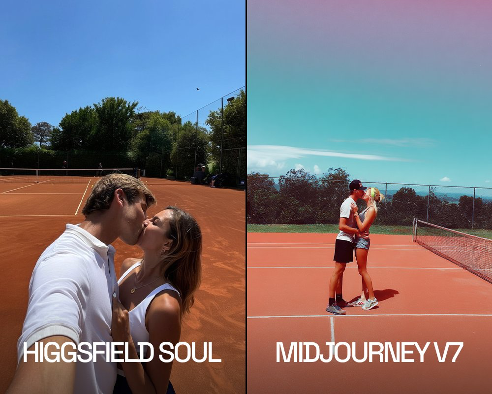 • Higgsfield выпустили свой фотореалистичный генератор изображений Higgsfield Soul
Маркетинговая кампания построена на “битве” против Midjourney v7, а результат совсем неплох: фотки получаются очень ж... | Сетка — социальная сеть от hh.ru