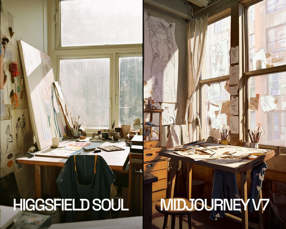 • Higgsfield выпустили свой фотореалистичный генератор изображений Higgsfield Soul
Маркетинговая кампания построена на “битве” против Midjourney v7, а результат совсем неплох: фотки получаются очень ж... | Сетка — социальная сеть от hh.ru