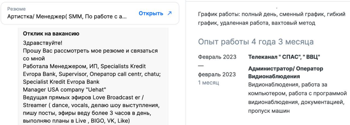 Получила феерическое резюме на вакансию хэда контента | Сетка — социальная сеть от hh.ru