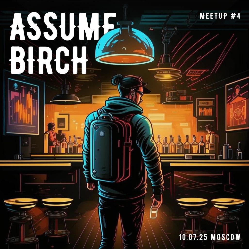 Митап, который мы заслужили
Что – assume birch
Где – г | Сетка — социальная сеть от hh.ru