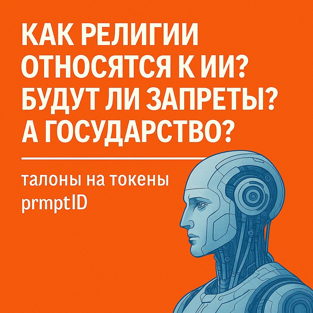 ChatGPT: давай продолжим рассуждения по шагам.
Религии и ИИ
Официальное отношение религий к ИИ пока формируется | Сетка — социальная сеть от hh.ru