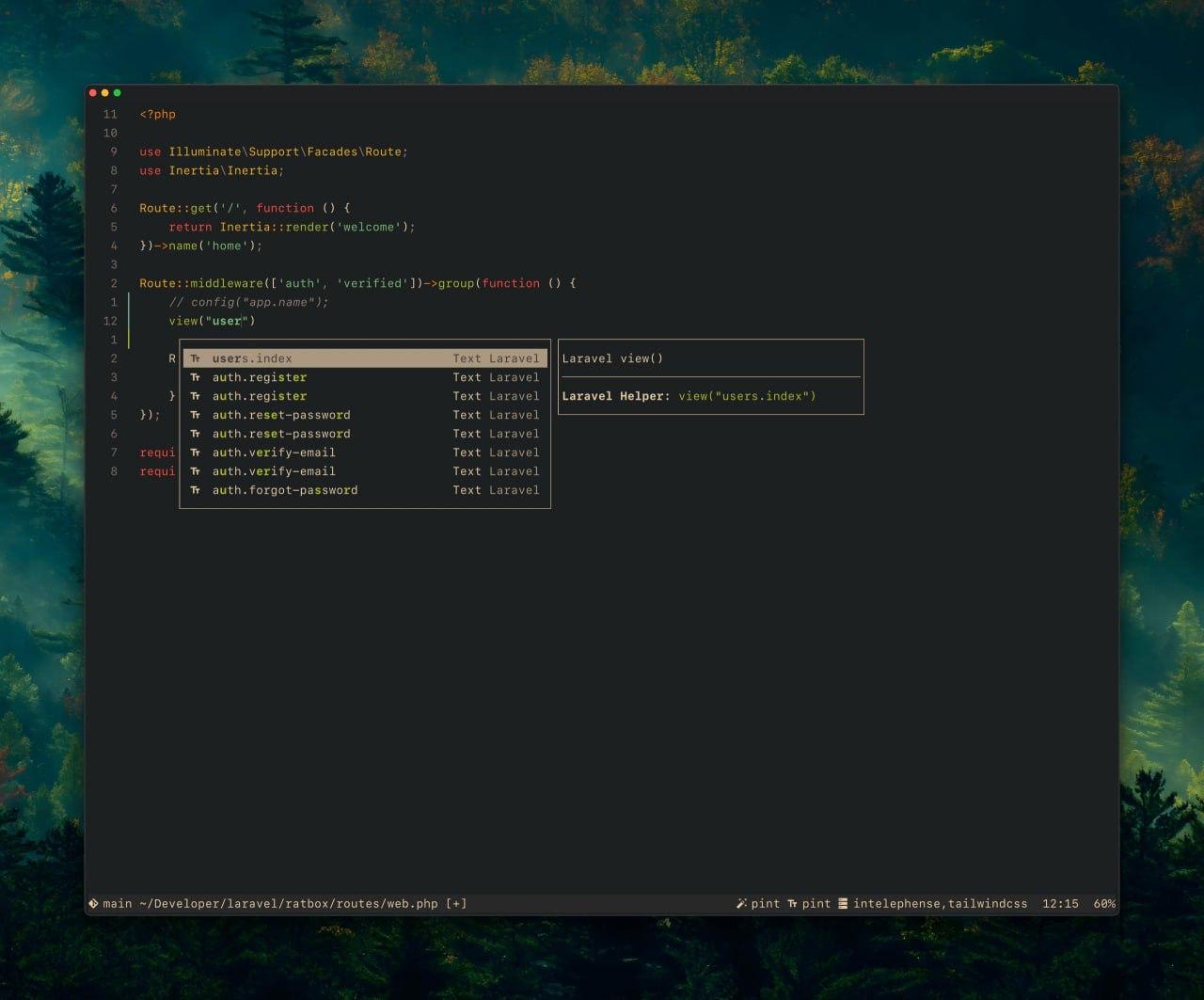 Laravel.nvim переносит Laravel Idea в Neovim
Умная навигация с gd, интеллектуальное автозаполнение, автоматическое создание файлов и специфичные инструменты Laravel | Сетка — социальная сеть от hh.ru