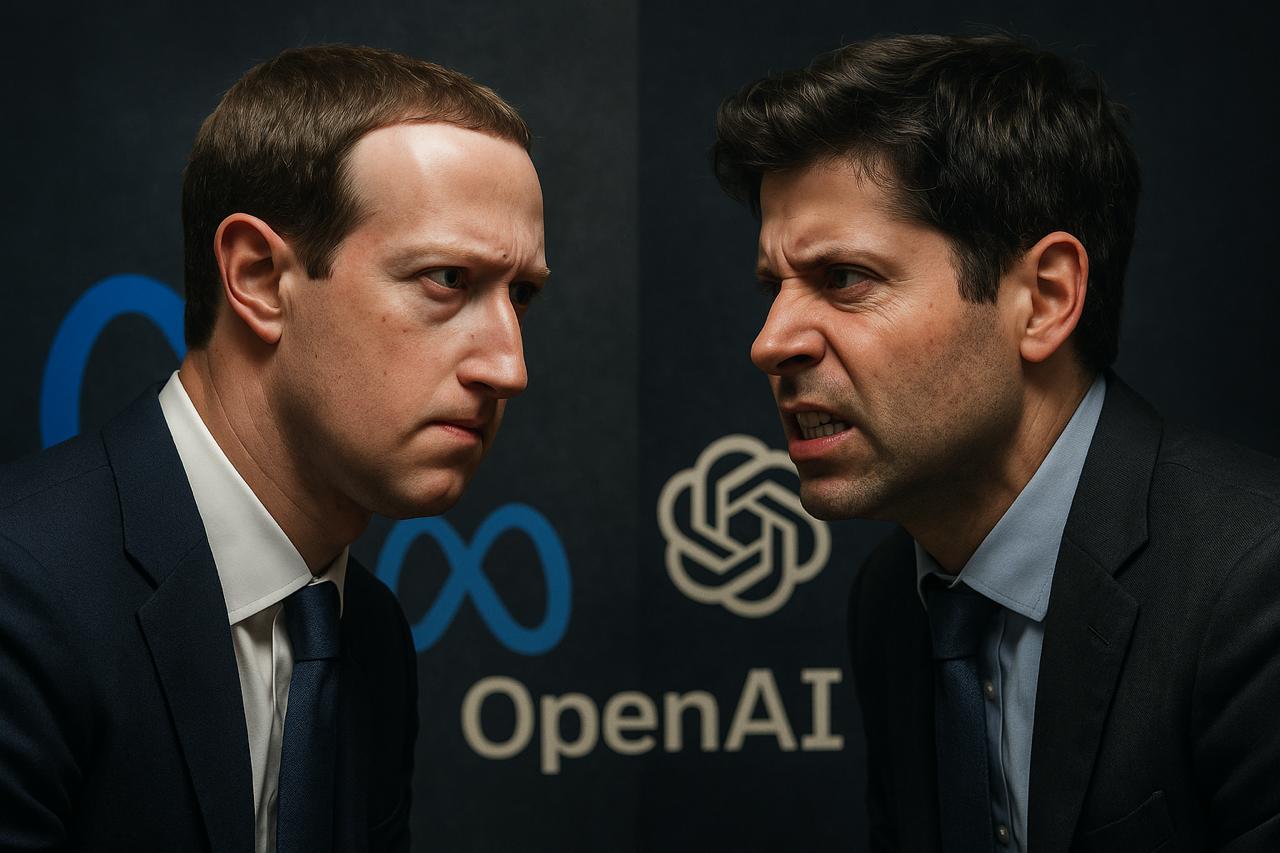 🔥 Война за таланты: Meta vs OpenAI
Meta переманила 8 топ-исследователей из OpenAI за неделю! Сэм Альтман жалуется на "бонусы по $100 млн" от Meta | Сетка — социальная сеть от hh.ru