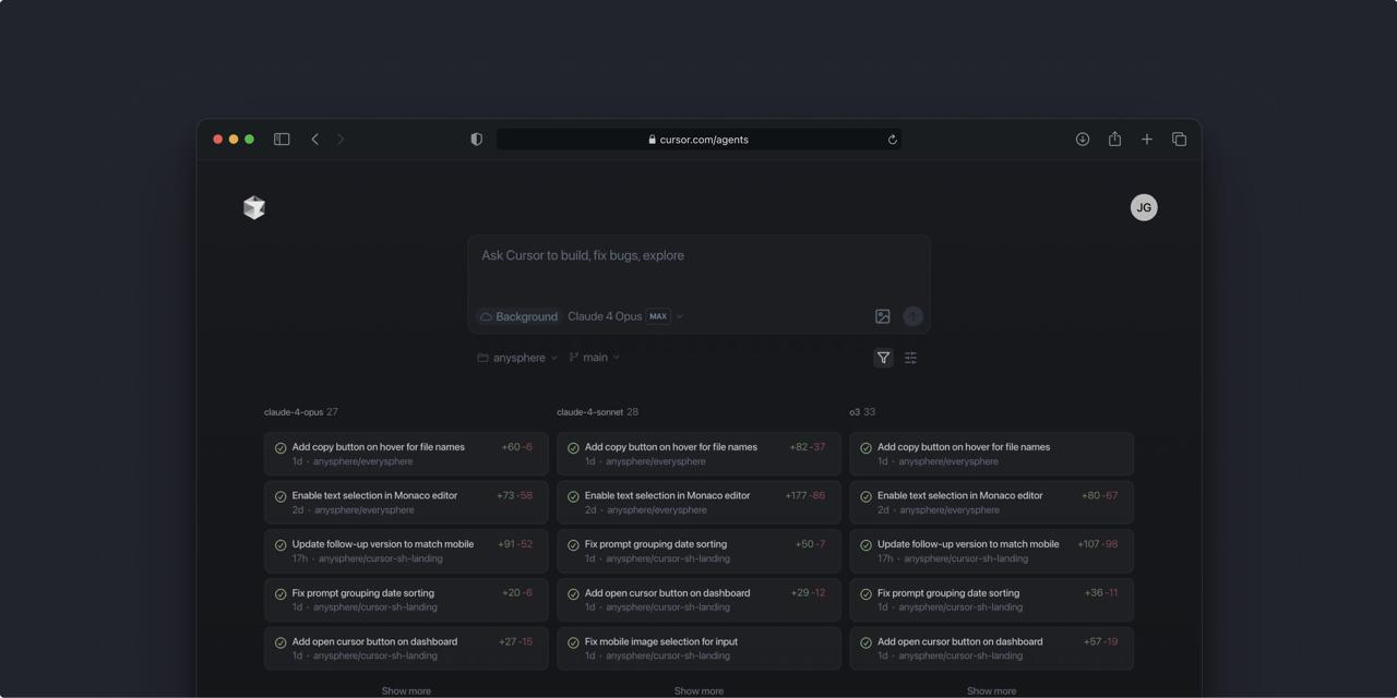 Cursor Web & Mobile Agent
Что-то интересное придумали
Похоже на copilot в github, только этот походу напрямую репозиторий редактирует | Сетка — социальная сеть от hh.ru