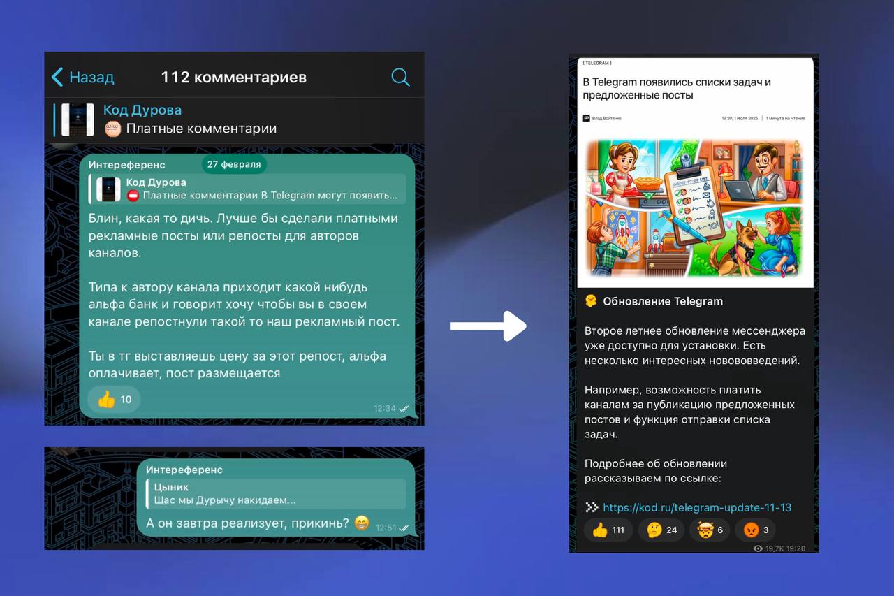 Телеграм реализовал мою идею с платными предложками | Сетка — социальная сеть от hh.ru