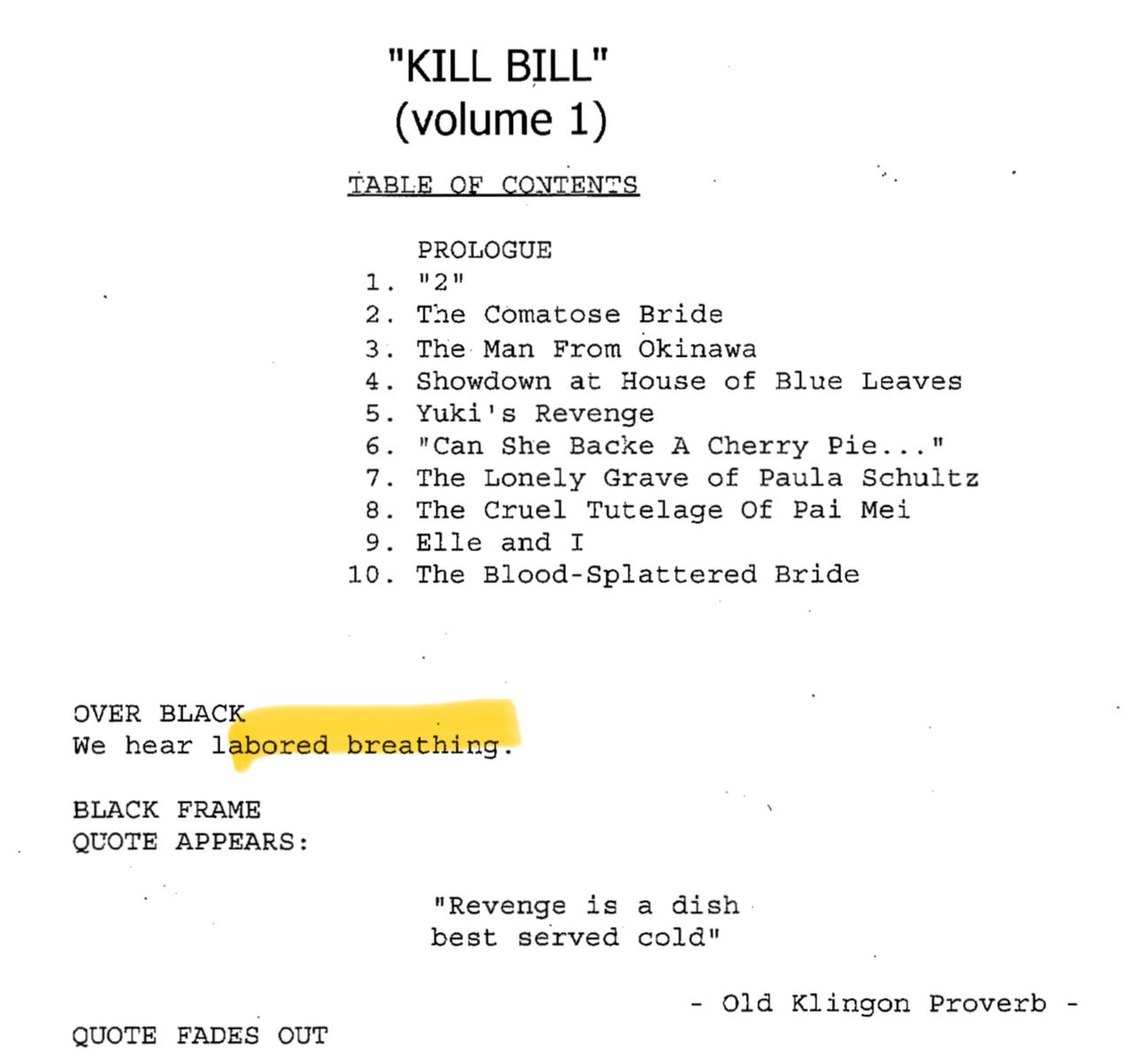 Полный скрипт к Kill Bill is art itself
Laboured breathing = затрудненное дыхание, в английском labour - это либо труд, либо роды 🤰 в латыни еще и страдание | Сетка — социальная сеть от hh.ru