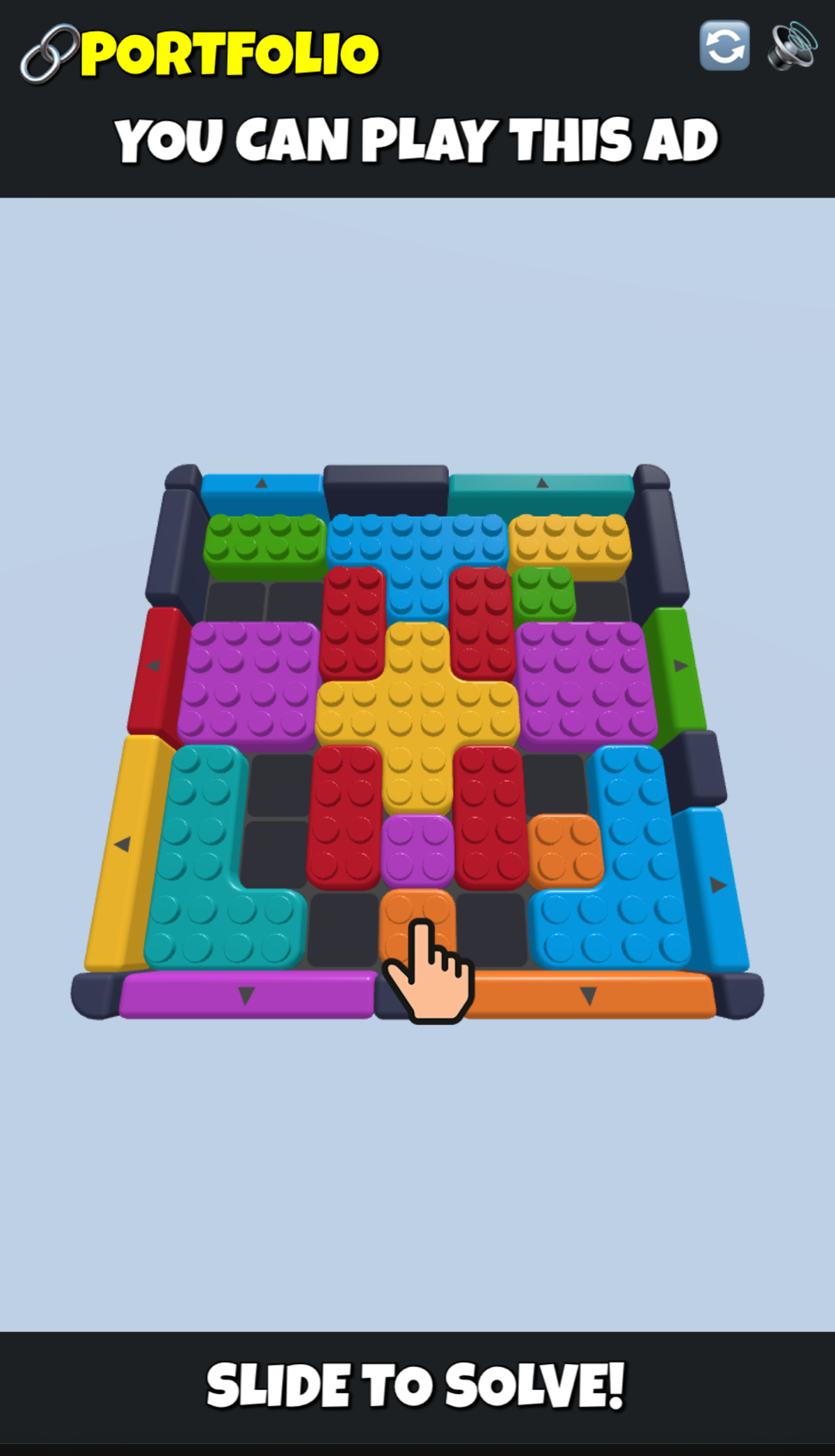 Playable AD “sliding block puzzle” | Сетка — социальная сеть от hh.ru