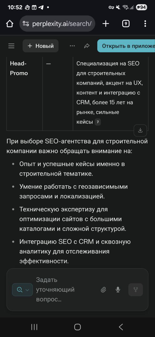 🟡Промежуточный отчёт по продвижению в ИИ выдаче (нейровыдаче) | Сетка — социальная сеть от hh.ru