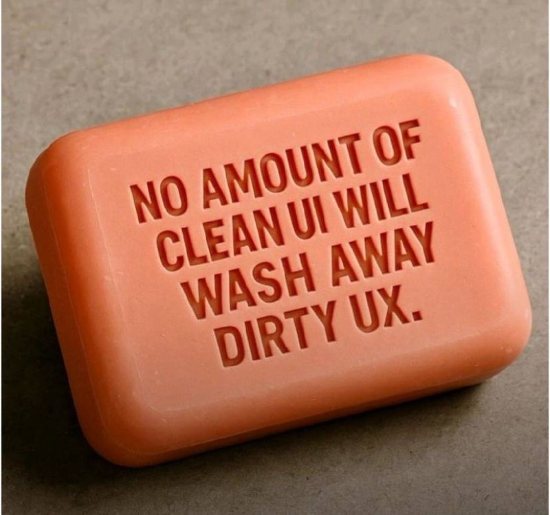 Никакое количество «чистого UI» не поможет закрасить говеный UX
— золотые слова 🤩
Считаю, надо отлить в бронзовой табличке и повесить над входом у каждой IT-конторы или агентства, которые производит х... | Сетка — социальная сеть от hh.ru