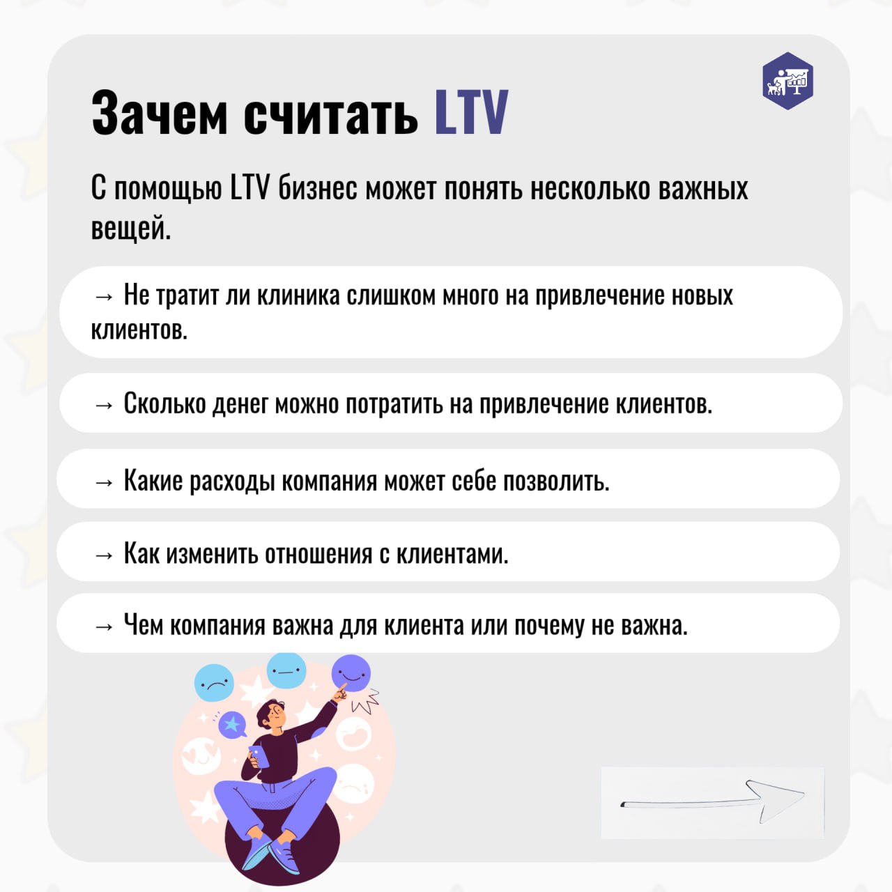 💱 LTV в ветеринарном бизнесе: почему это важно?
🎯 Многие владельцы ветеринарных клиник даже не подозревают, насколько прибыльными могут быть их постоянные клиенты | Сетка — социальная сеть от hh.ru