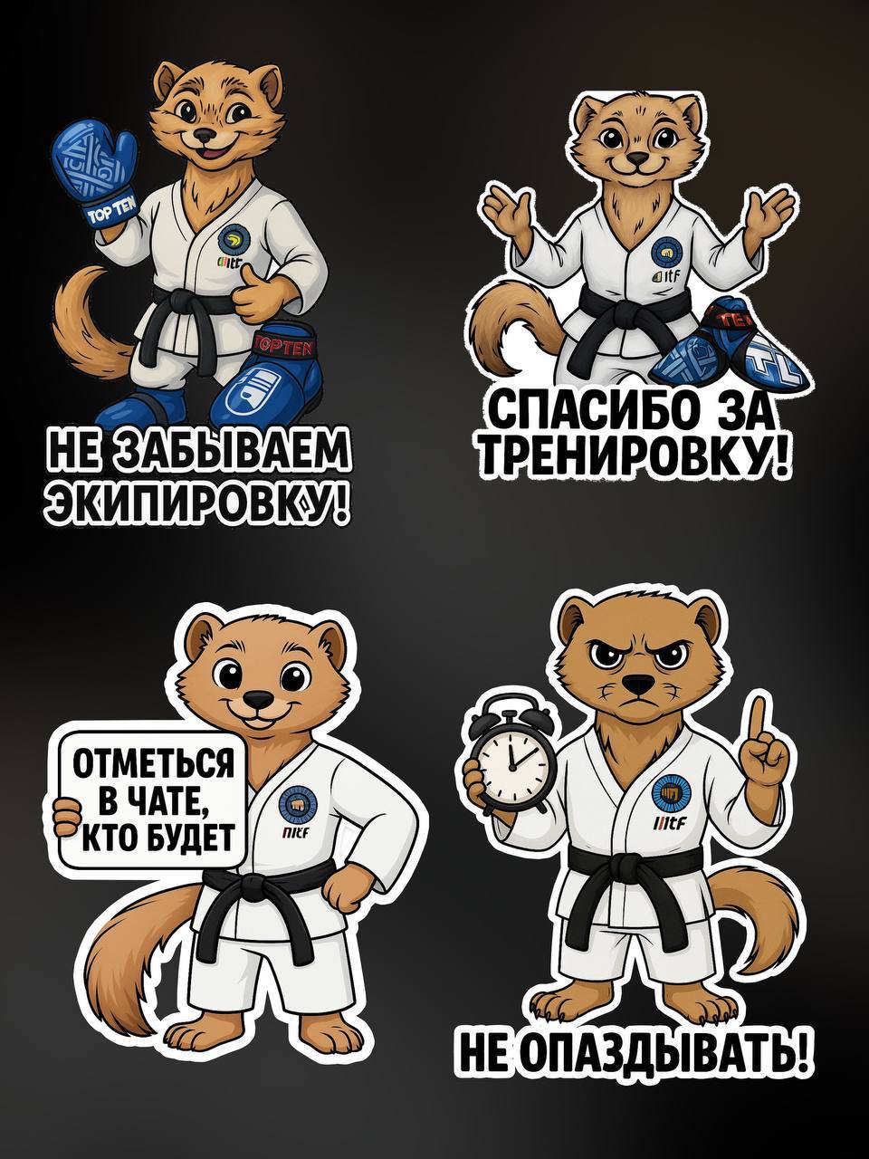 🦾 Стикеры для тг и для печати
🛠 Задача: Создать для Федерации тхэквондо ХМАО стикеры с фирменным персонажем и базовые для чатов 🫱🏽‍🫲🏾
#Стикеры
#ТГ | Сетка — социальная сеть от hh.ru