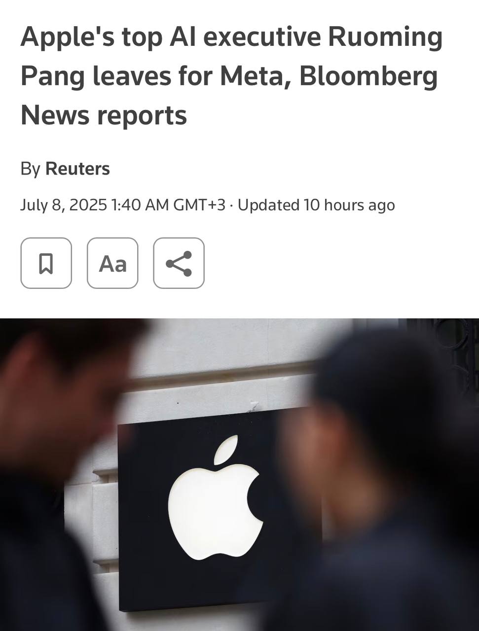 Цукерберг схантил главного сотрудника Apple по искусственному интеллекту — Руоминга Панга. Он присоединится к ИИ-лаборатории Meta, которую возглавили бывшие работники OpenAI, Google и Anthropic | Сетка — социальная сеть от hh.ru