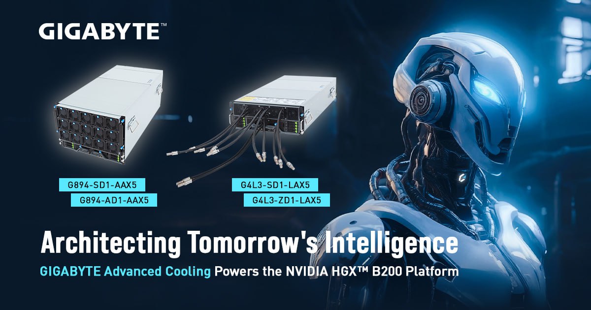 Giga Computing представила серверы на платформе HGX B200
Подразделение Gigabyte анонсировало линейку серверов на базе NVIDIA HGX B200 с восемью ускорителями SXM, ориентированных на задачи ИИ, инференс... | Сетка — социальная сеть от hh.ru