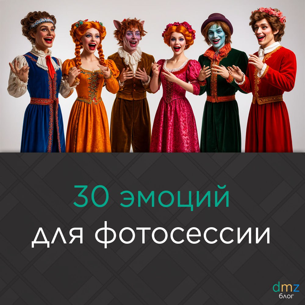 30 эмоций для фотосессии | Сетка — социальная сеть от hh.ru