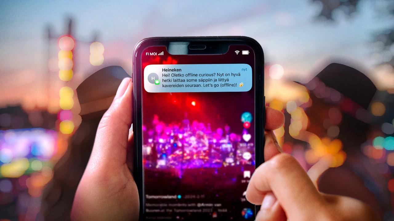 Heineken продолжает создавать креативы, связанные с проблемой экранного времени и залипания в соцсетях | Сетка — социальная сеть от hh.ru