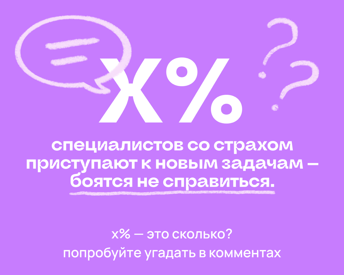 Угадай %: сколько работников тревожатся перед новой задачей? | Сетка — социальная сеть от hh.ru