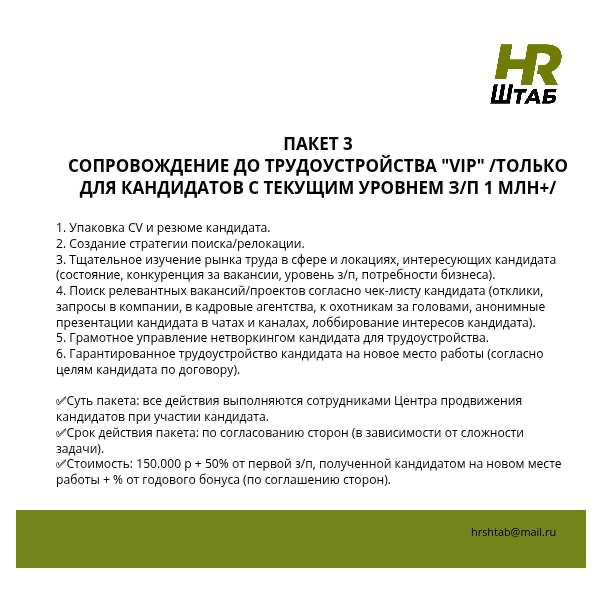 ЦЕНТР ПРОДВИЖЕНИЯ КАНДИДАТОВ | Сетка — социальная сеть от hh.ru