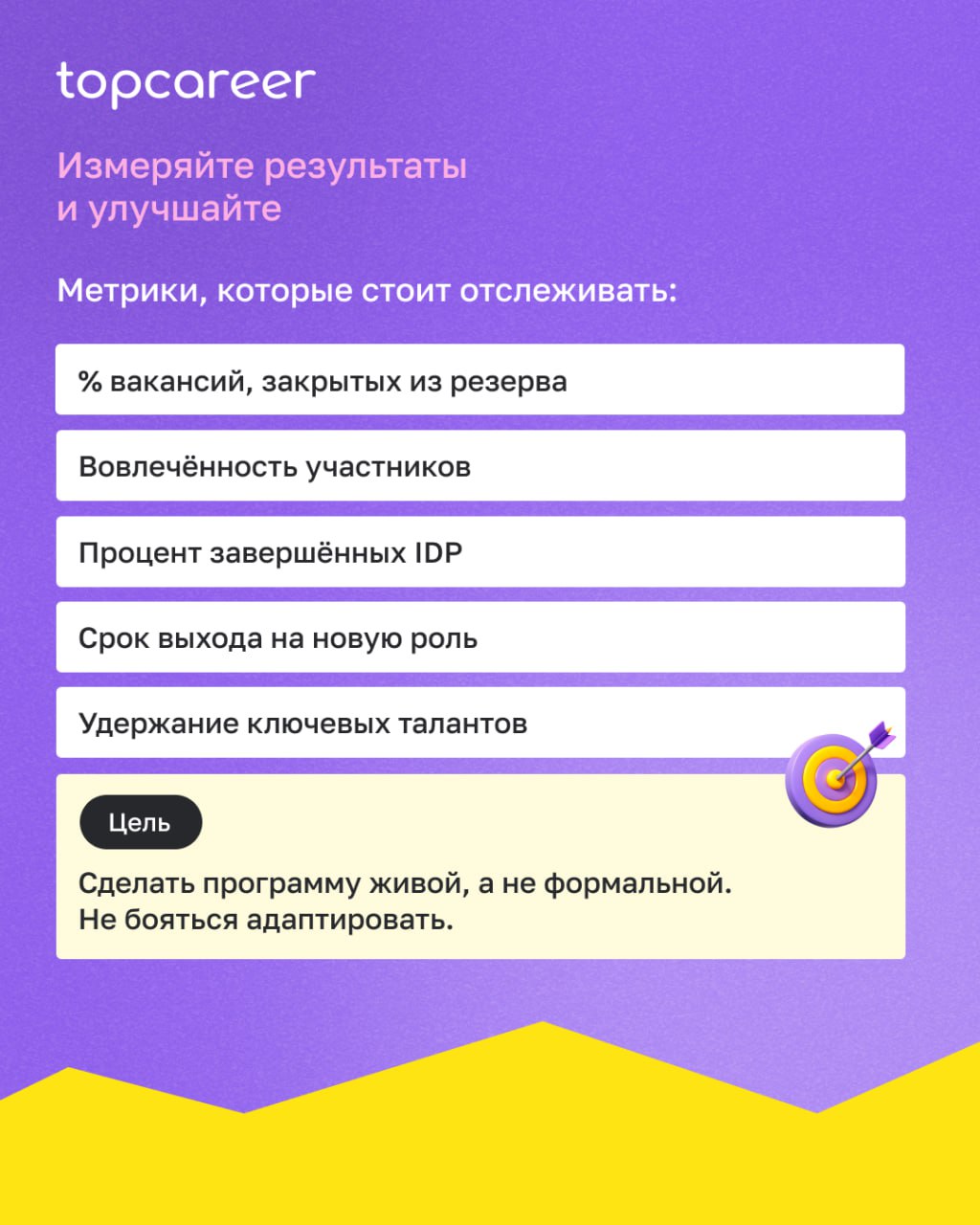 Что такое эффективная программа развития и кадрового резерва?
Это стратегический инструмент, который помогает компании расти изнутри и не зависеть от внешнего рынка кандидатов | Сетка — социальная сеть от hh.ru