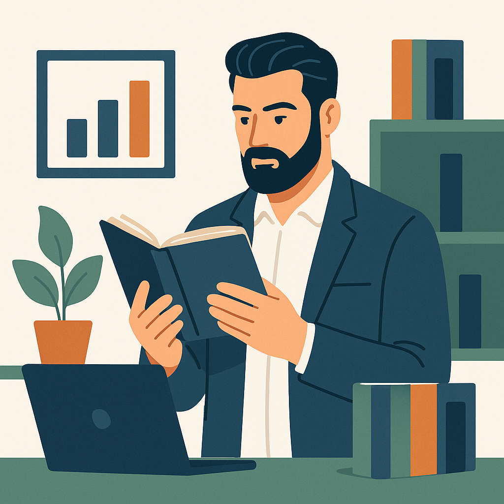 📚 Книжная полка управленца: что читают лидеры?  
Недавно я задал вопрос:
Какая профессиональная книга повлияла на вас сильнее всего — и почему?
Так родилась идея — собрать виртуальную книжную полку уп... | Сетка — социальная сеть от hh.ru