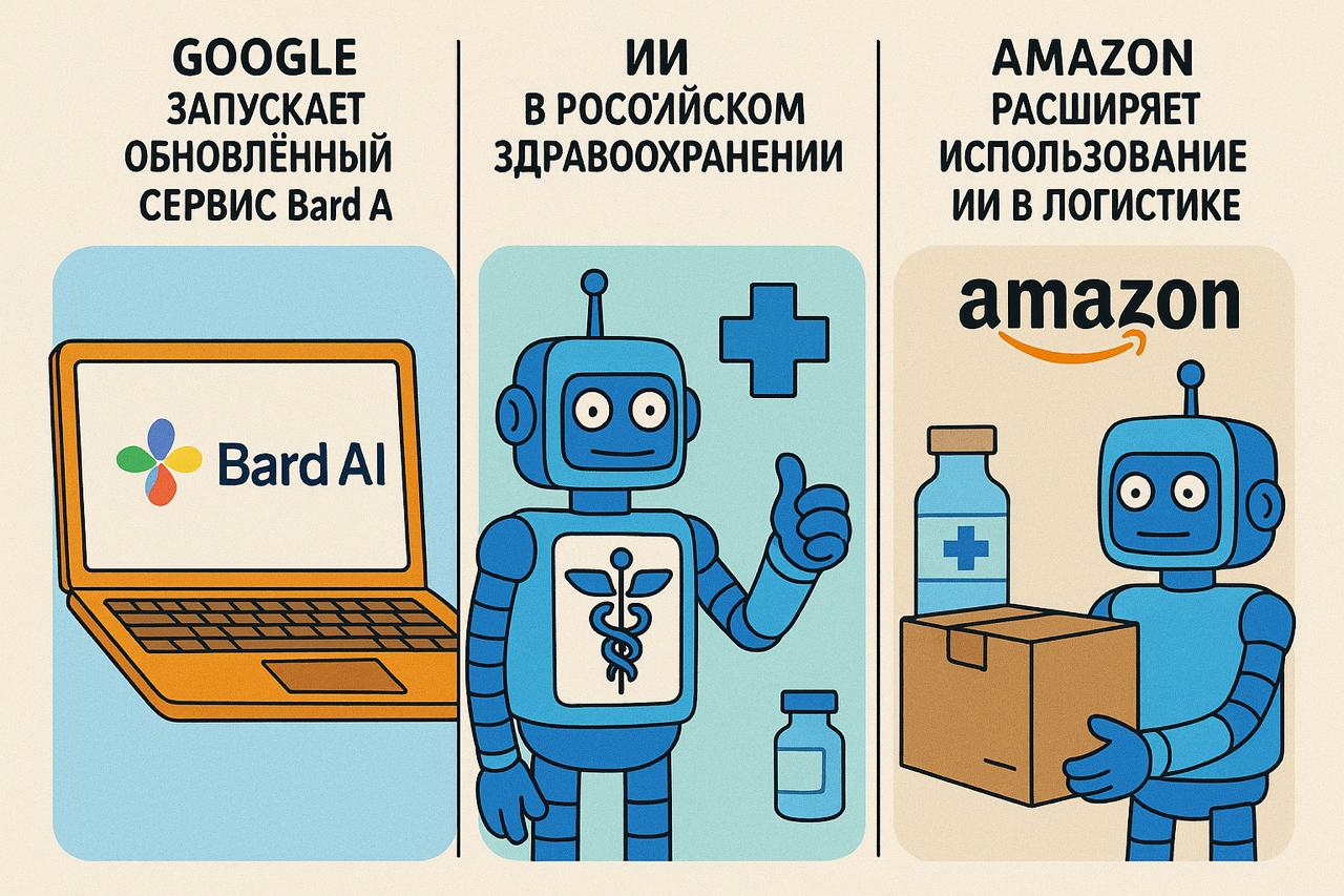 📰 Новости ИИ 12 июля 2025
Ключевые события дня:


Google запускает обновлённый сервис Bard AI
Новая версия Bard получила улучшенные возможности генерации текста и мультимодальную поддержку, включая об... | Сетка — социальная сеть от hh.ru