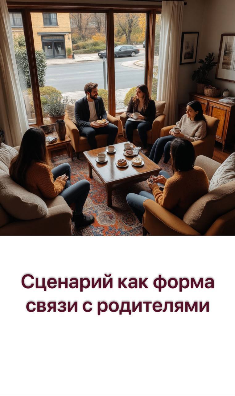 🎭 Сценарий как форма связи с родителями
Глубокая мысль от Шиффа: «Сценарий — это способ остаться в контакте с родителями» | Сетка — социальная сеть от hh.ru