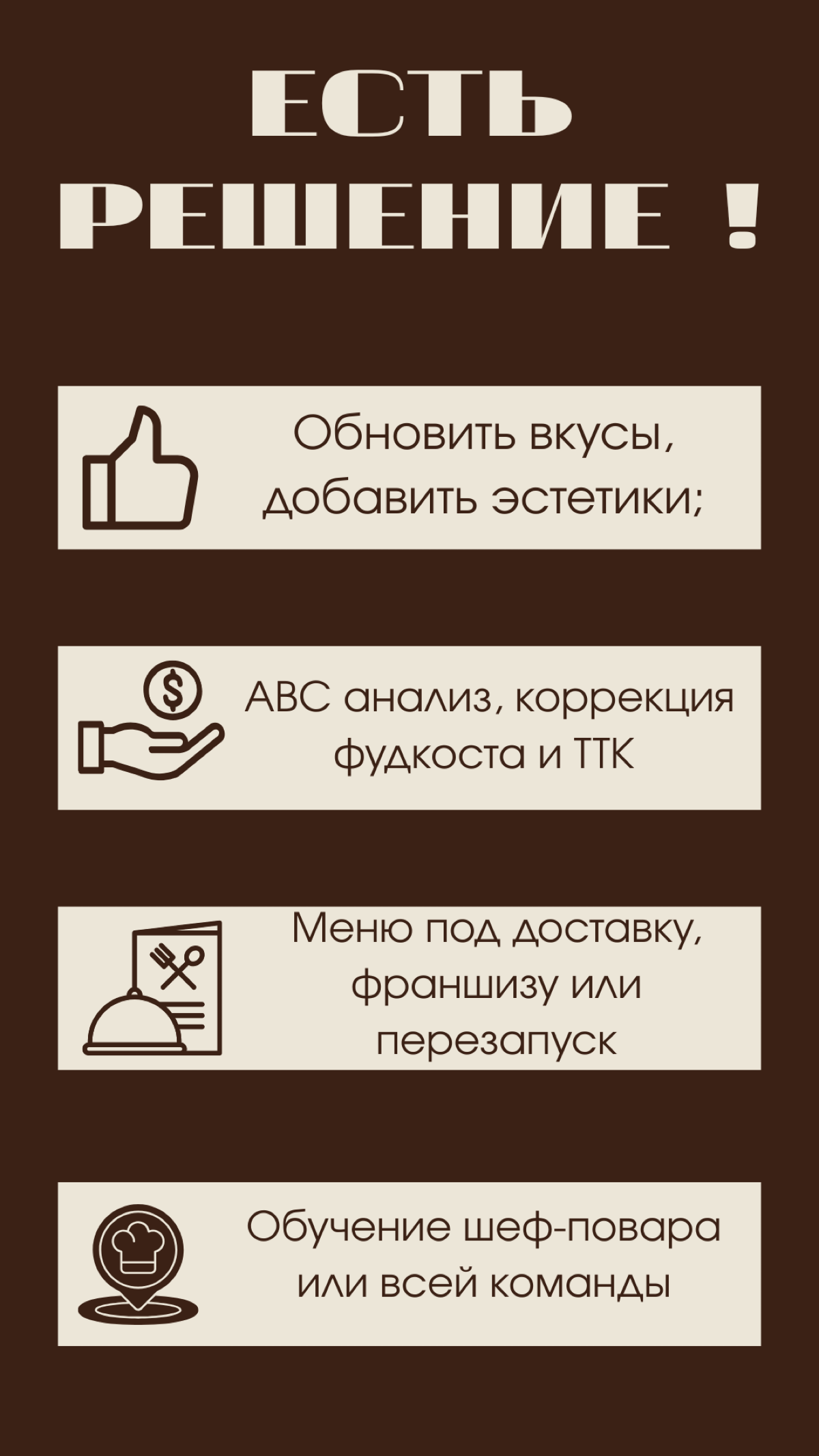 Решение проблем в рестораном бизнесе | Сетка — социальная сеть от hh.ru