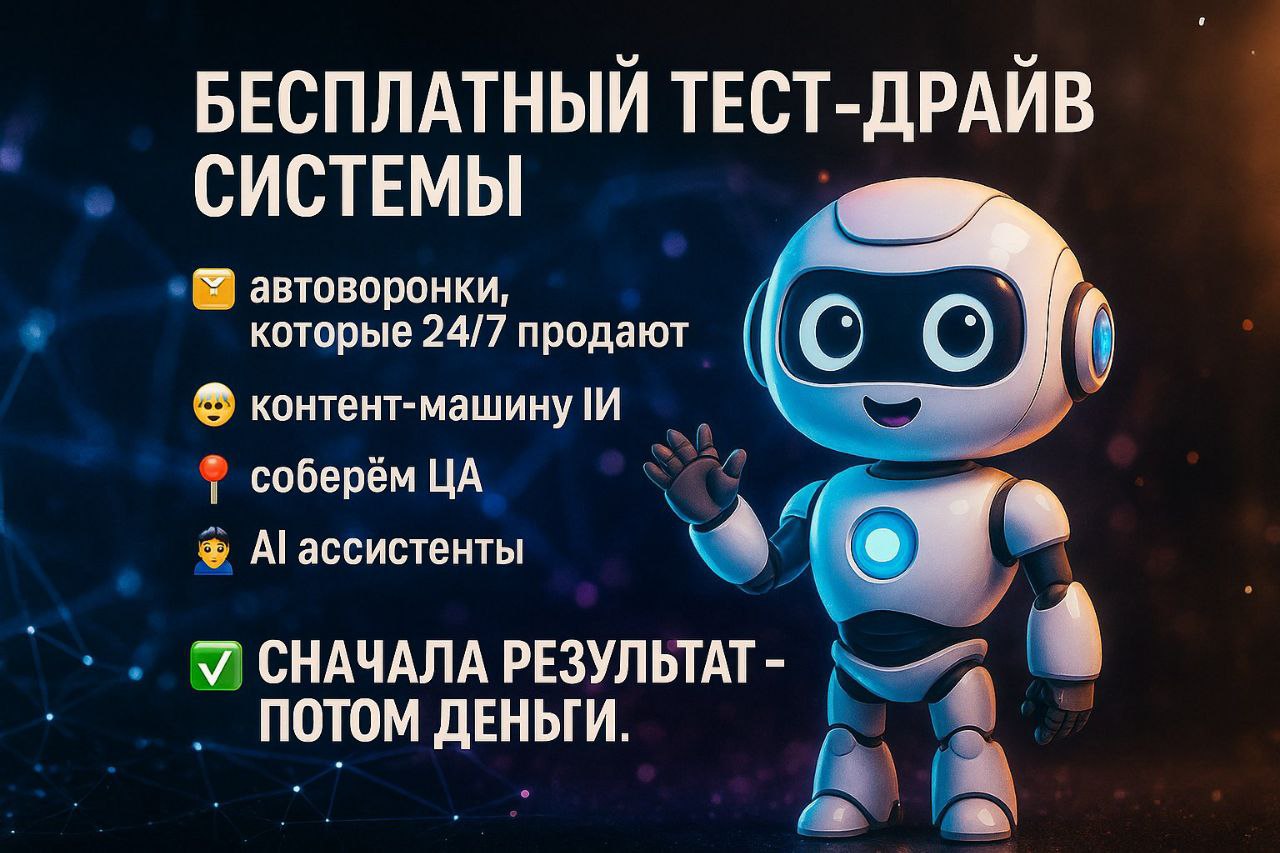 🔥🤩 НЕЙРОСЕТЬ ЗА 15 МИНУТ создаст умную автоворонку, продающий сайт и твой цифровой аватар
🔎 Найдёт клиентов и сделает продажи, пока ты спишь, путешествуешь и проводишь время с близкими | Сетка — социальная сеть от hh.ru