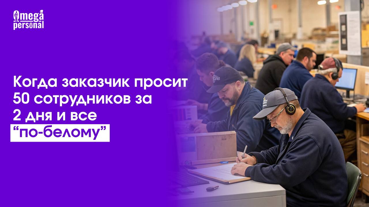 😅 Когда заказчик говорит: «Нужно 50 человек. За два дня. Все по-белому» — мы спокойно отвечаем: возможно, но давайте поговорим честно | Сетка — социальная сеть от hh.ru