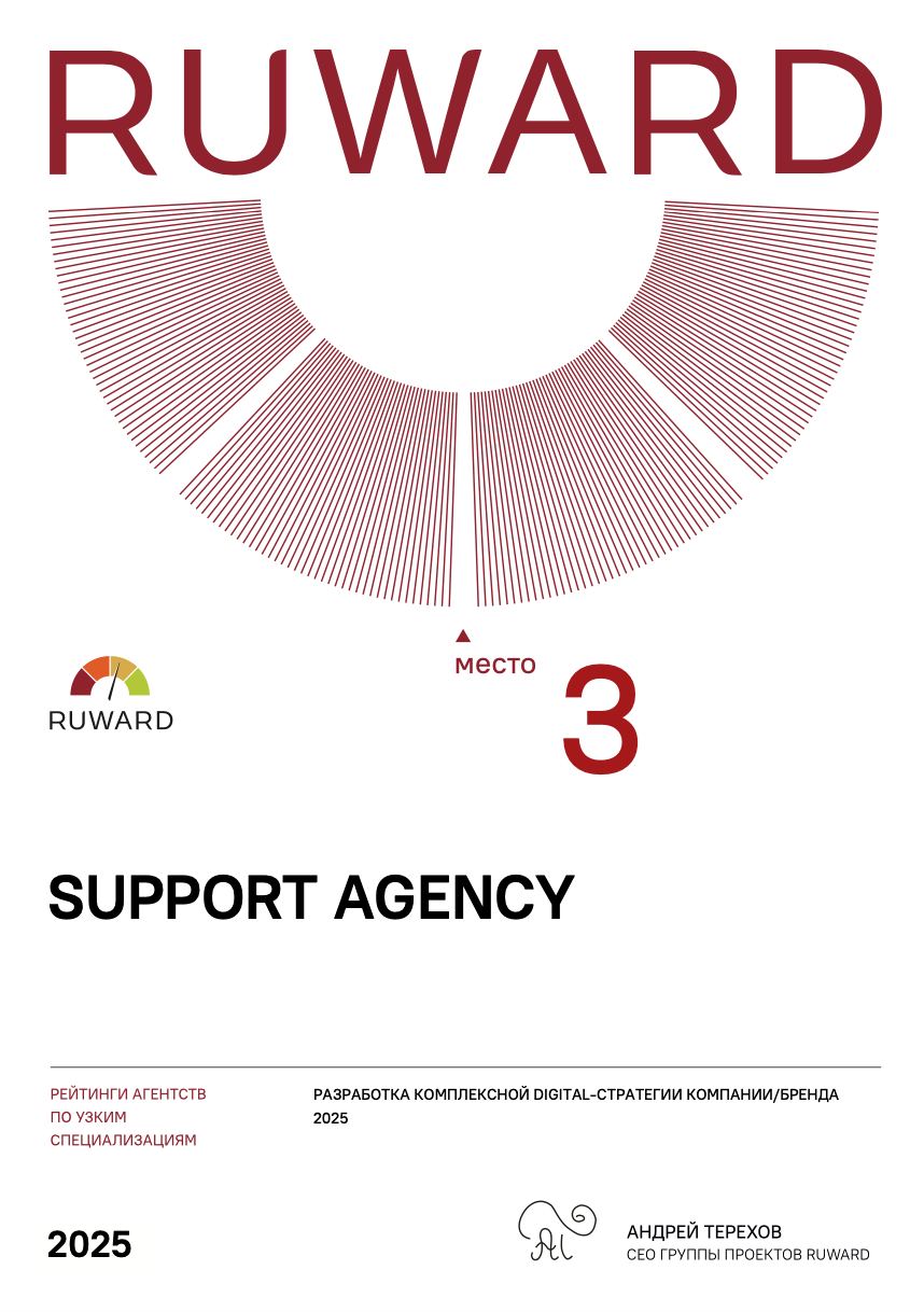 ✨SUPPORT AGENCY в рейтингах RUWARD!
Мы заняли:
🔥 3 место в категории «Комплексная digital-стратегия»
🔥4 место в контент-маркетинге в digital-среде!
Спасибо команде, клиентам, друзьям агентства, подпис... | Сетка — социальная сеть от hh.ru