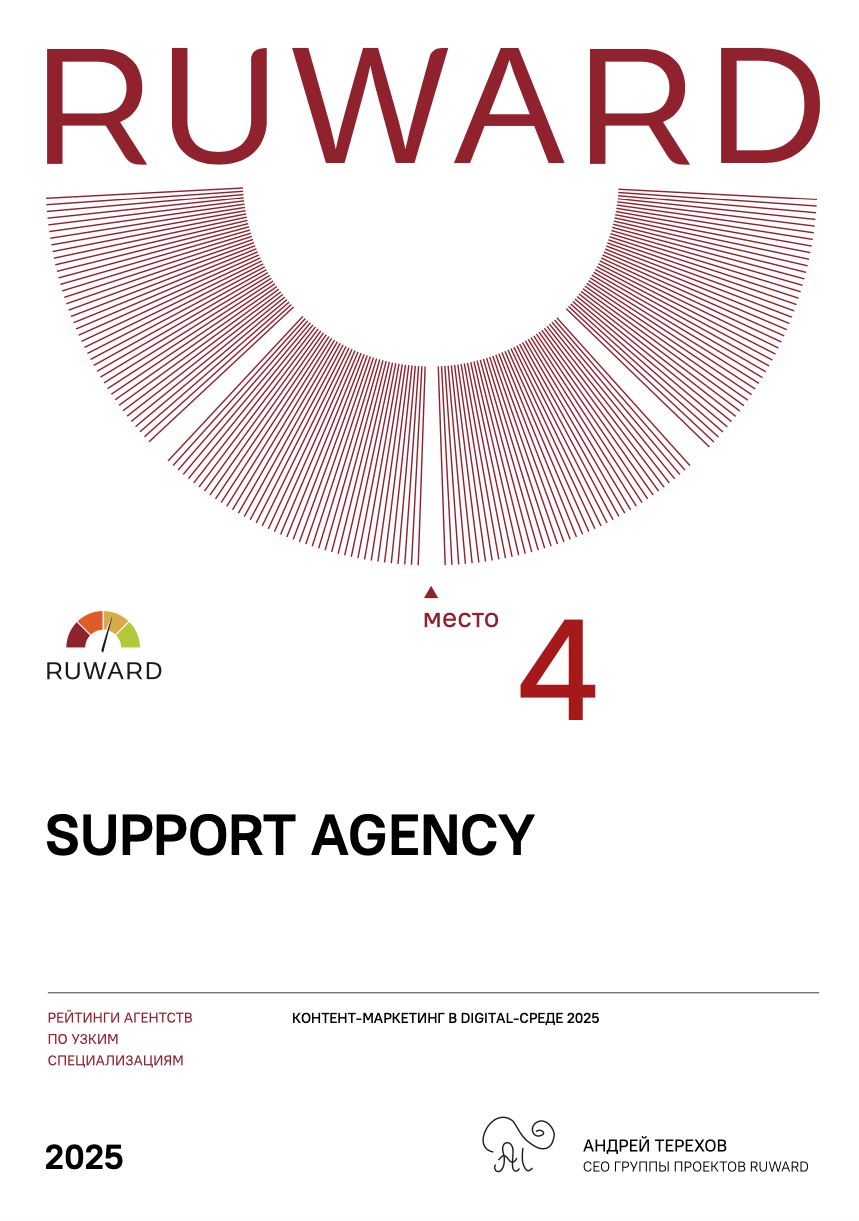 ✨SUPPORT AGENCY в рейтингах RUWARD!
Мы заняли:
🔥 3 место в категории «Комплексная digital-стратегия»
🔥4 место в контент-маркетинге в digital-среде!
Спасибо команде, клиентам, друзьям агентства, подпис... | Сетка — социальная сеть от hh.ru