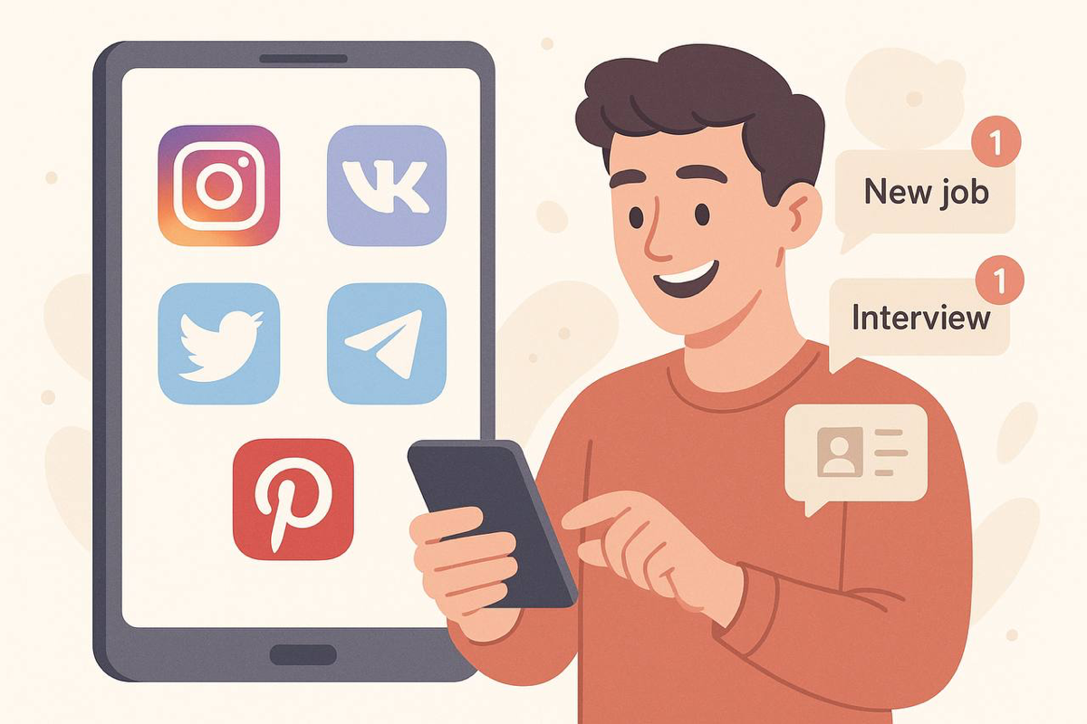 Как использовать социальные сети для поиска работы? 👩🏼‍💻 | Сетка — социальная сеть от hh.ru