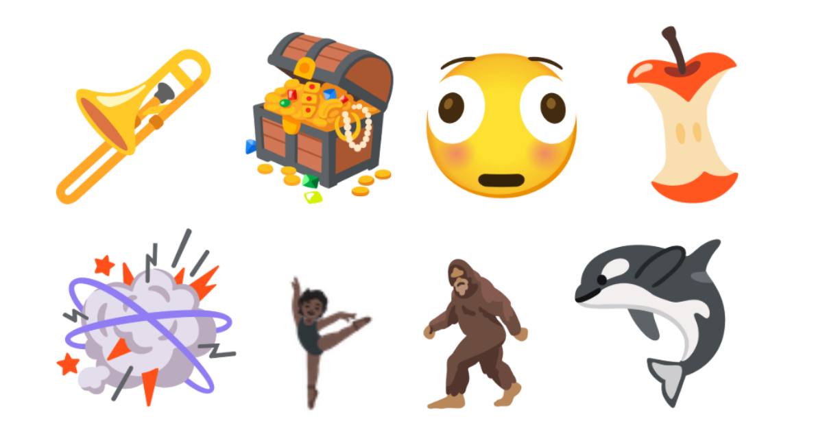 Консорциум Unicode в честь Всемирного дня эмодзи утвердил новые смайлики, для Unicode 17:Тромбон,Сундук с сокровищами,Искажённо-удивлённое лицо,Огрызок яблока,Облако с дракой,Балерина,Йети,Косатка | Сетка — социальная сеть от hh.ru