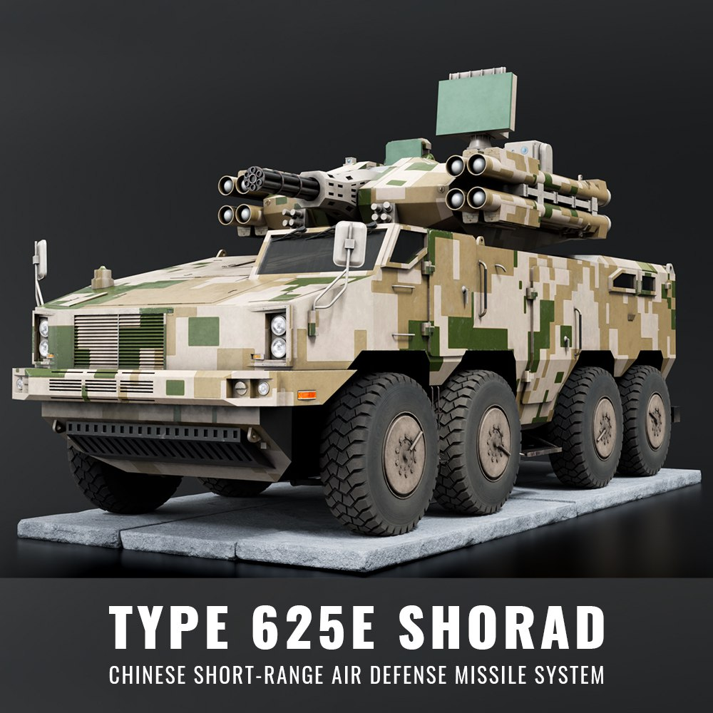 Ну вот, сделал вот такое. Китайский ЗРПК Type 625E. Моделинг, развертка, рендер - Blender. Текстуры, запекание - Substance Painter | Сетка — социальная сеть от hh.ru