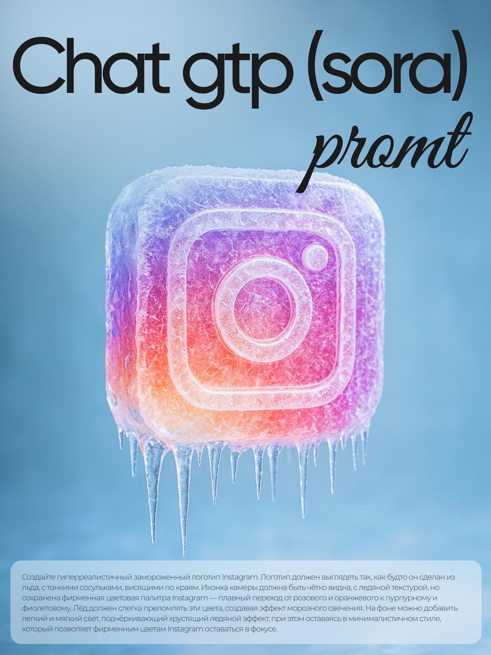 ЛЕТО ЖАРКОЕ, А ЛОГО ЗАМОРОЖЕННЫЕ 🥶
Новые промты на этот раз для Sora, чтобы охладится) Для более известных лого, например, Telegram я даже не прикрепляла пример, нейросеть и так справлялась, а для ост... | Сетка — социальная сеть от hh.ru