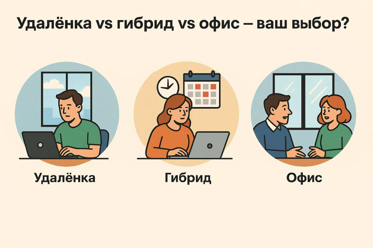 Q&A: Удалёнка vs гибрид vs офис - ваш выбор ❓ | Сетка — социальная сеть от hh.ru